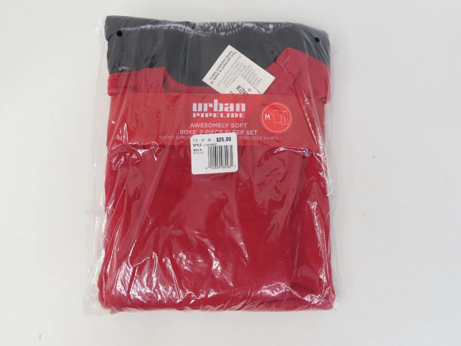 KOHL'S URBAN PIPELINE BOYS 2 PIECE SLEEP SET M 10/12 RED COLOR
