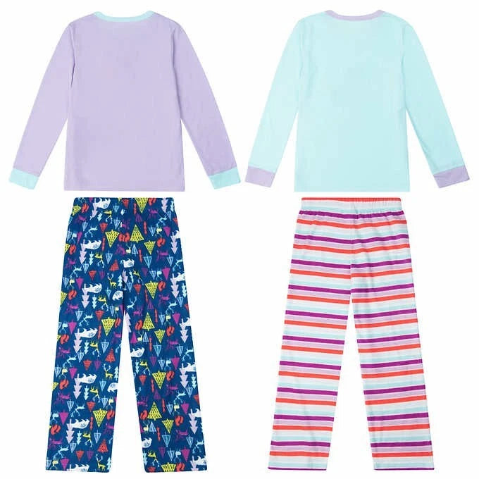 NEW Eddie Bauer Girls Youth 4 Piece Pajama Set Size MEDIUM 10-12