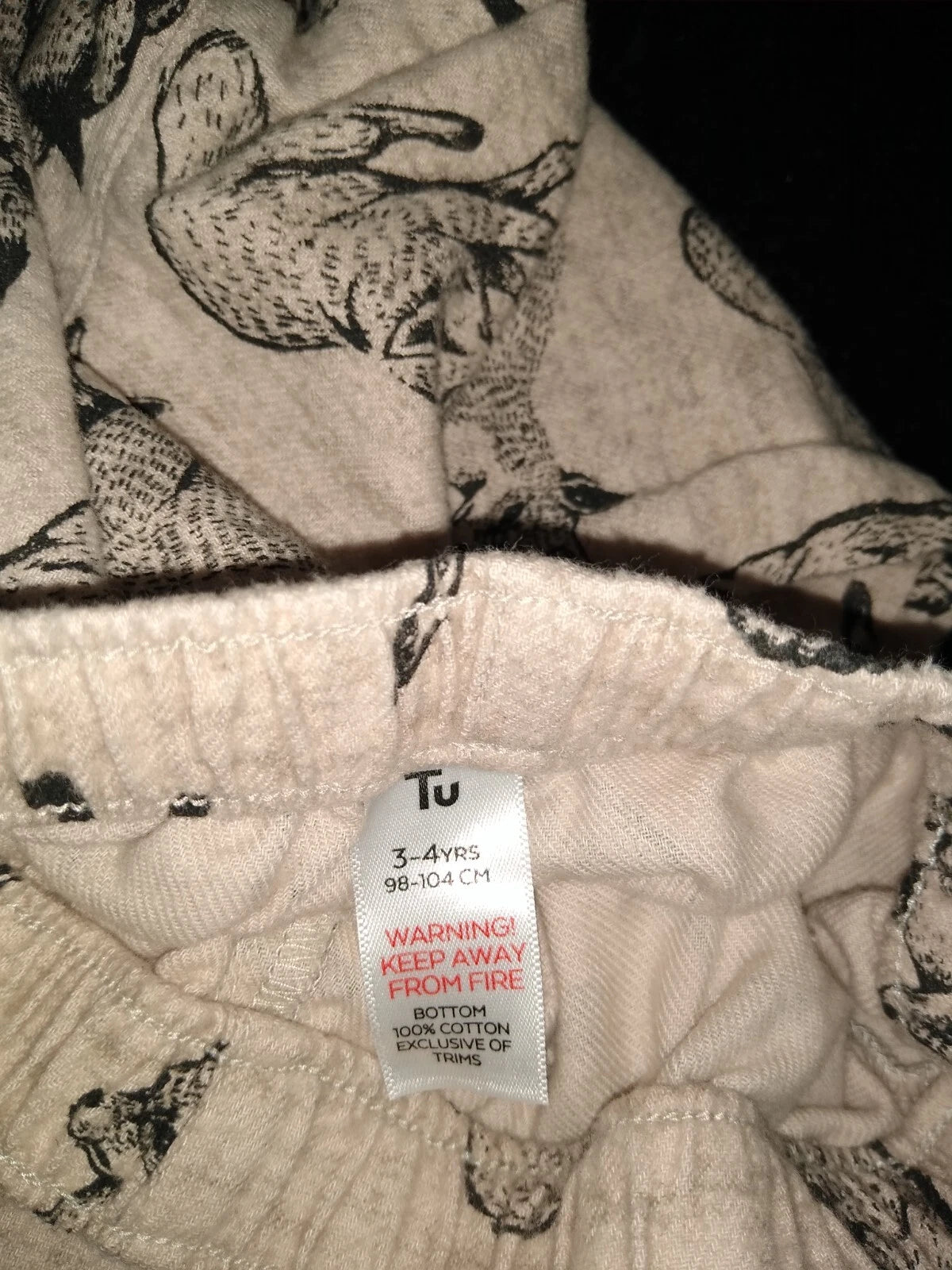 Kids T U fun fox pajamas set size 3- 4 years