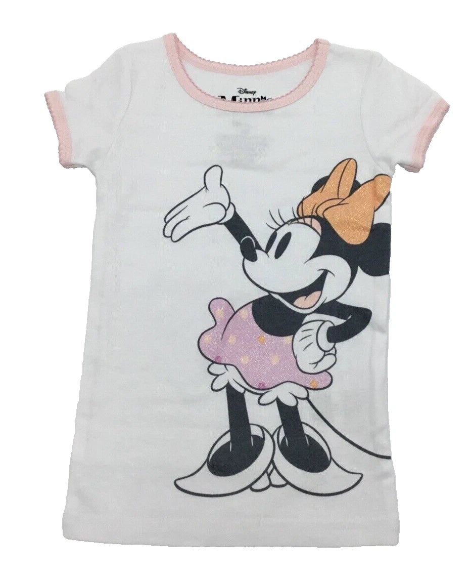 Disney Minnie Mouse 4-Piece Cotton Pajama Set, Multi, Size 4T