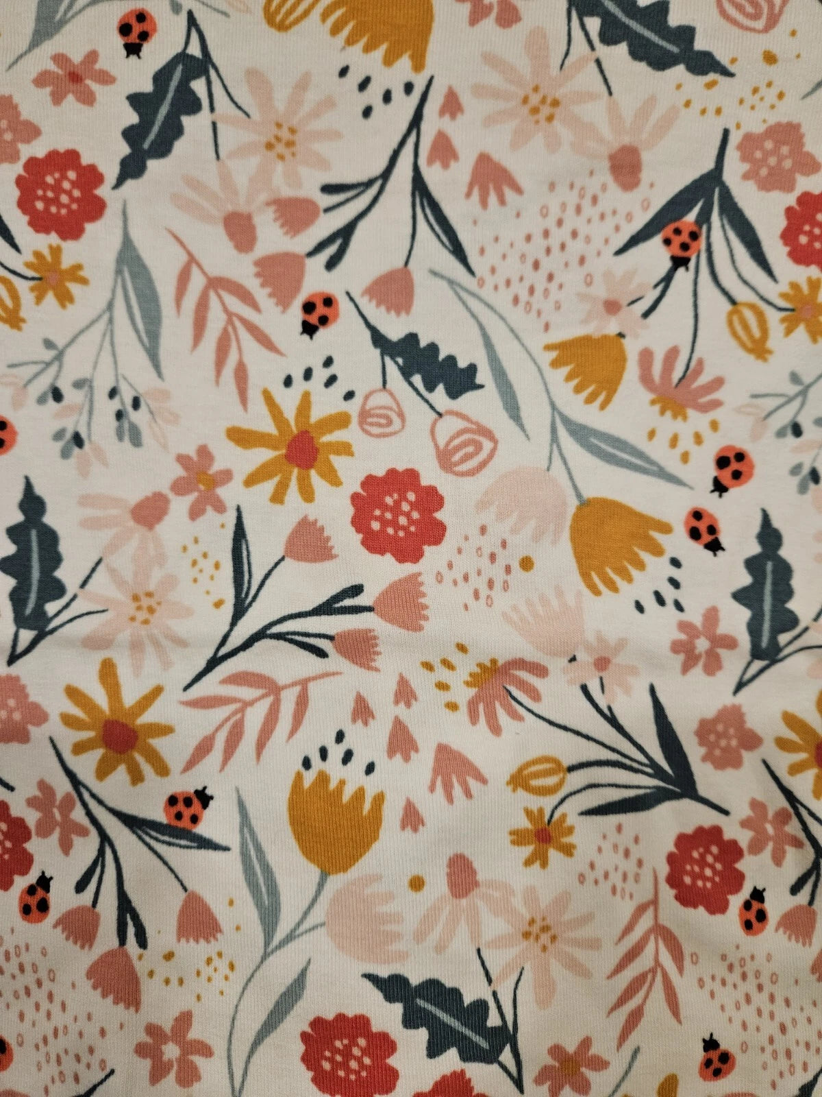 Cat & Jack 2pc Girl's Flower and Stripes Pajama Set Size 8 NWT 2E206