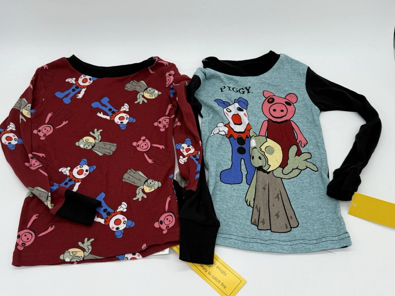 PIGGY —Set Of 2 —Girls NWT Size 4 Pajama Tops.  TOPS ONLY