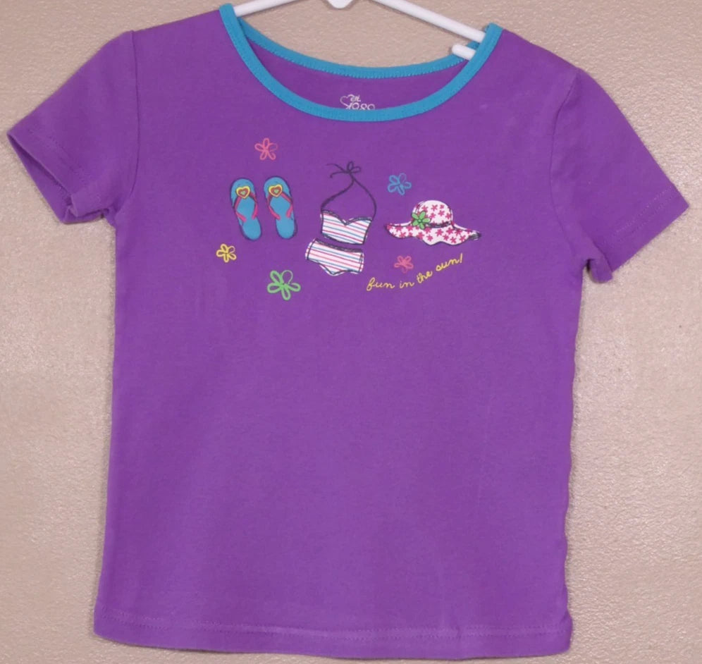 Girl's Pajama set Size 6-Children's Place Short Sleeve/Shorts Purple, striped