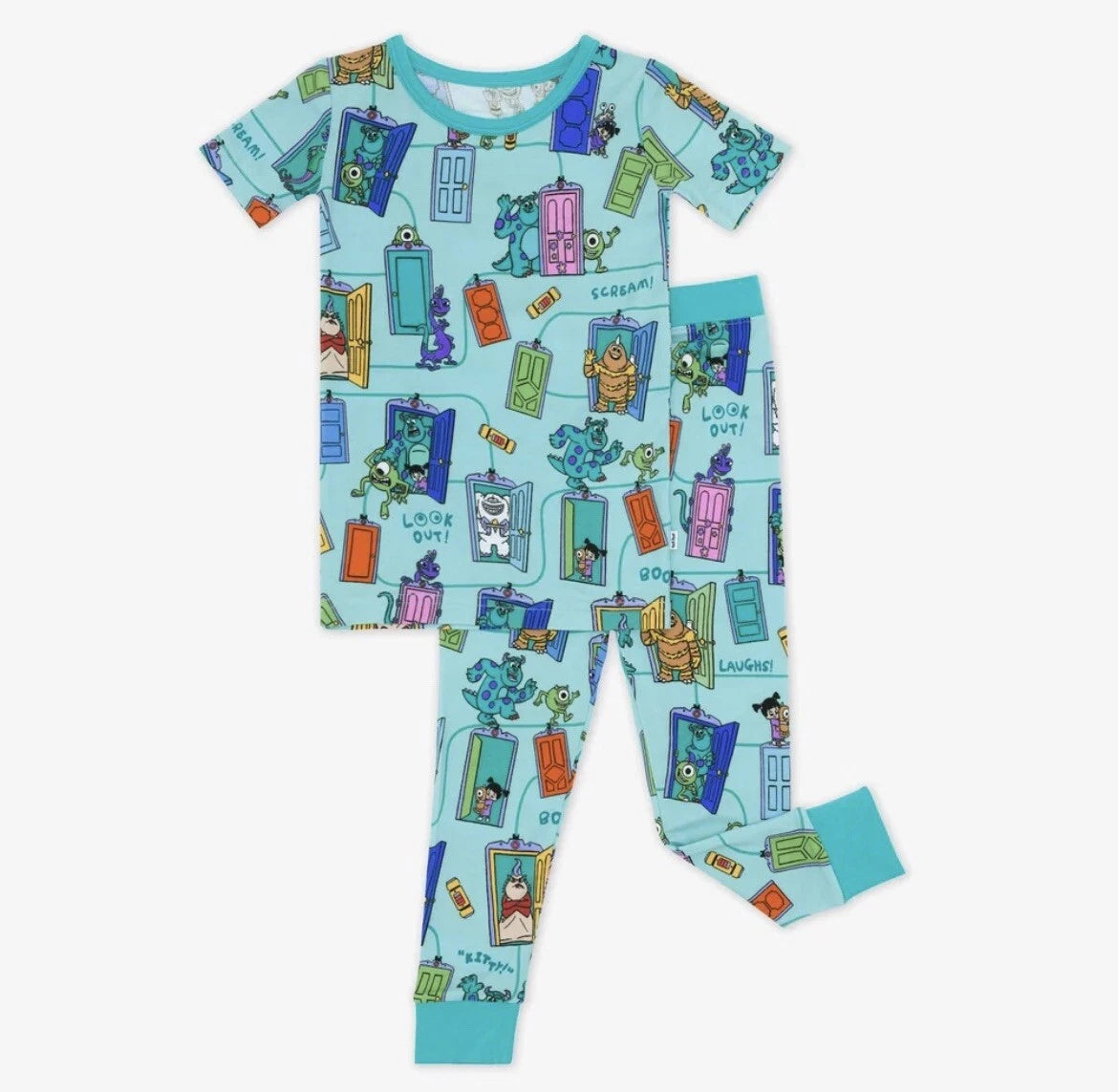 Little Sleepies 🚪 Disney Pixar Monsters Inc. Scream Team Pajama PJ Set 9/10