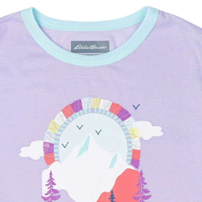 NEW Eddie Bauer Girls Youth 4 Piece Pajama Set Size MEDIUM 10-12