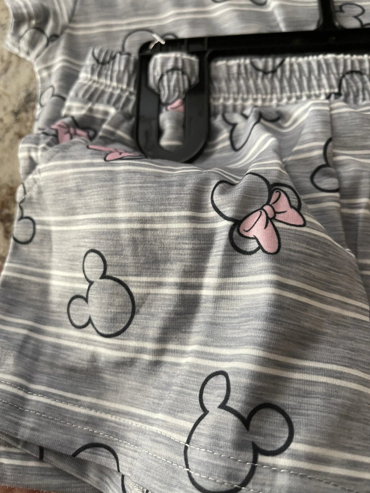 Disney Minnie Girls  Kids Pajama Set 2 Piece Set  Size 5 New