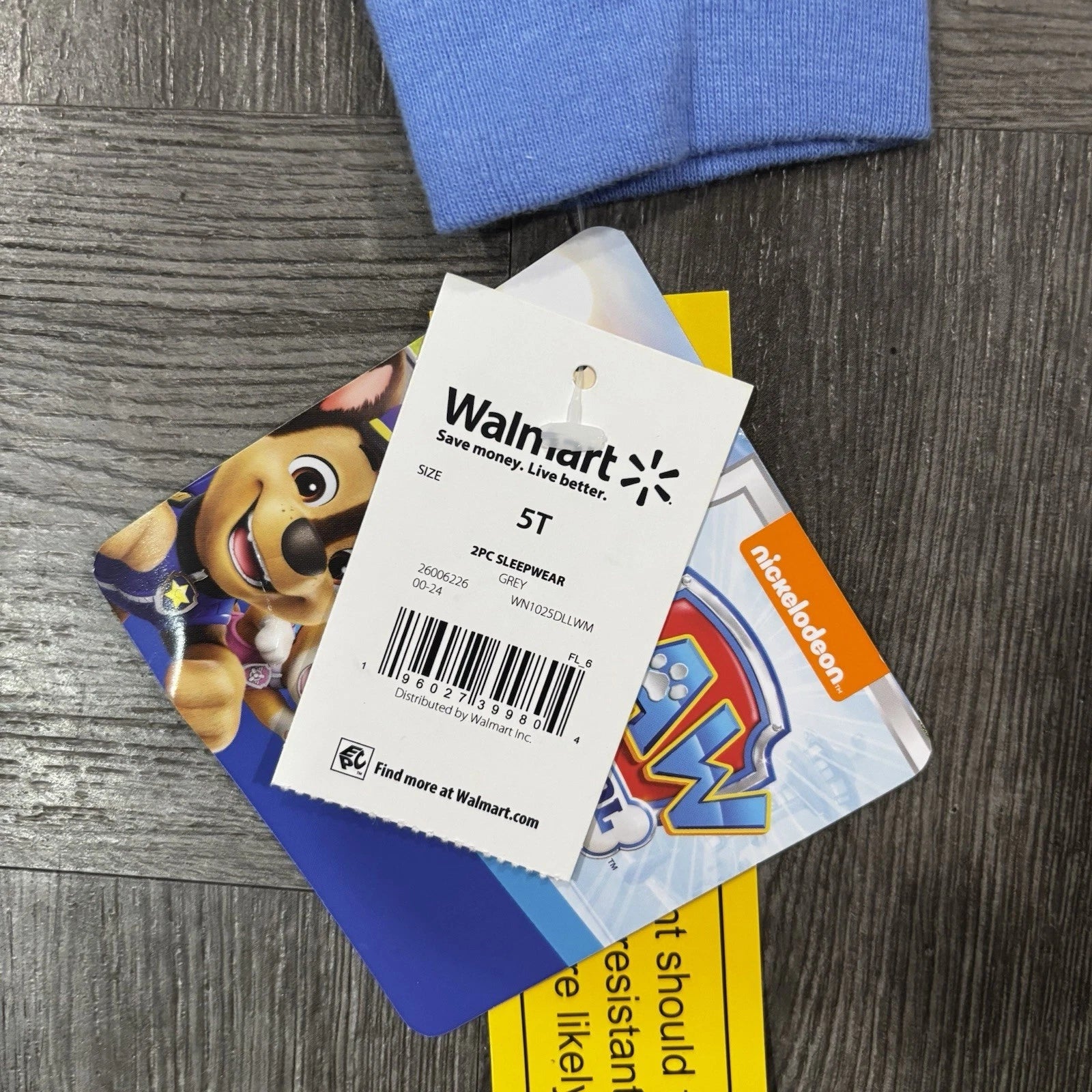 Nickelodeon Paw Patrol NWT Toddler Long Sleeve Pajama Set Size 5T