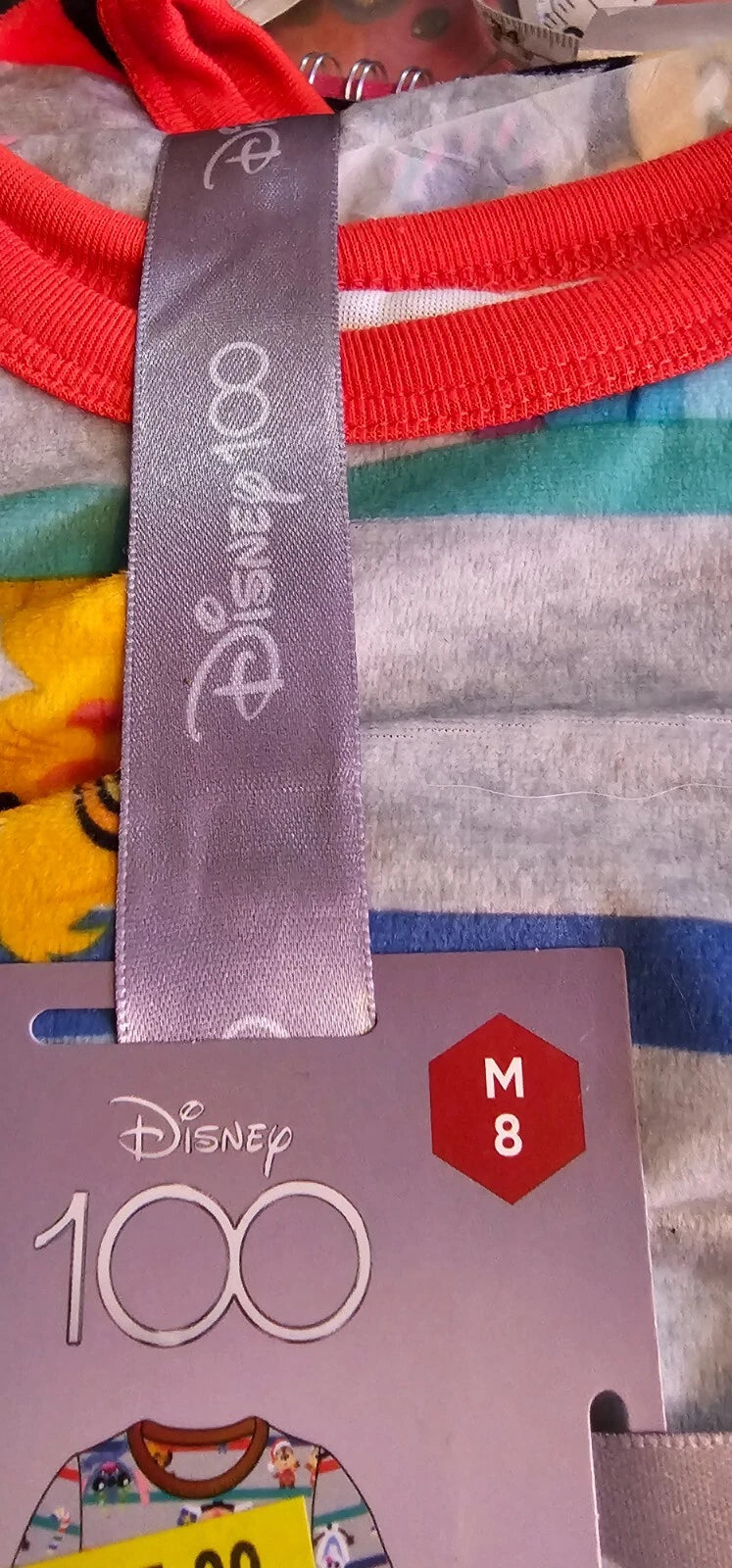 Disney 100~ NEW♈Kids 2 pc Velour Pajama Set size M (8)~white/multi Simba