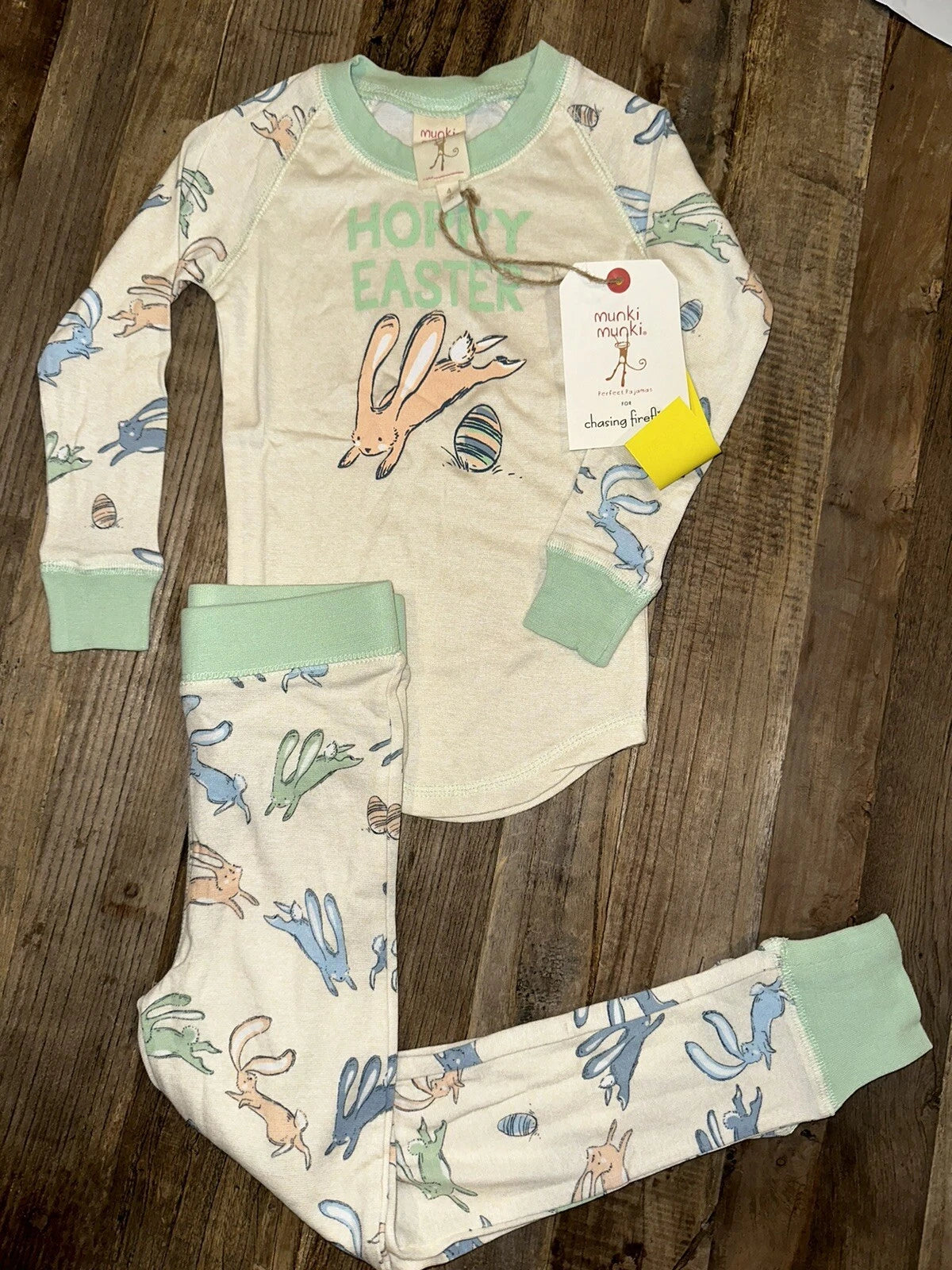 Munki Munki Boys Long Sleeve Easter Pajama Set Size 4