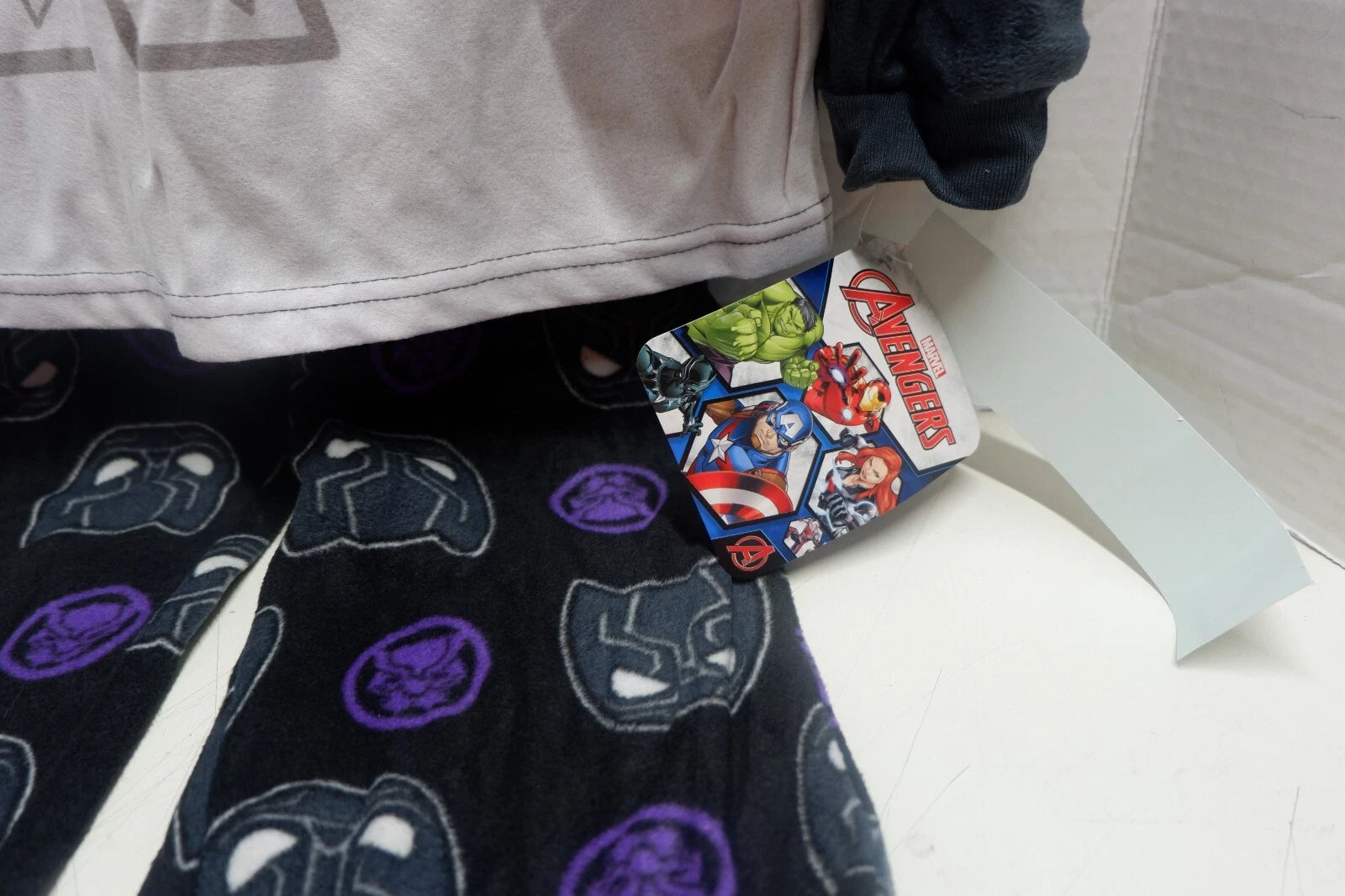 Disney Marvel Avengers Black Panther Pajama Set with Cozy Socks Size Small S 6 7