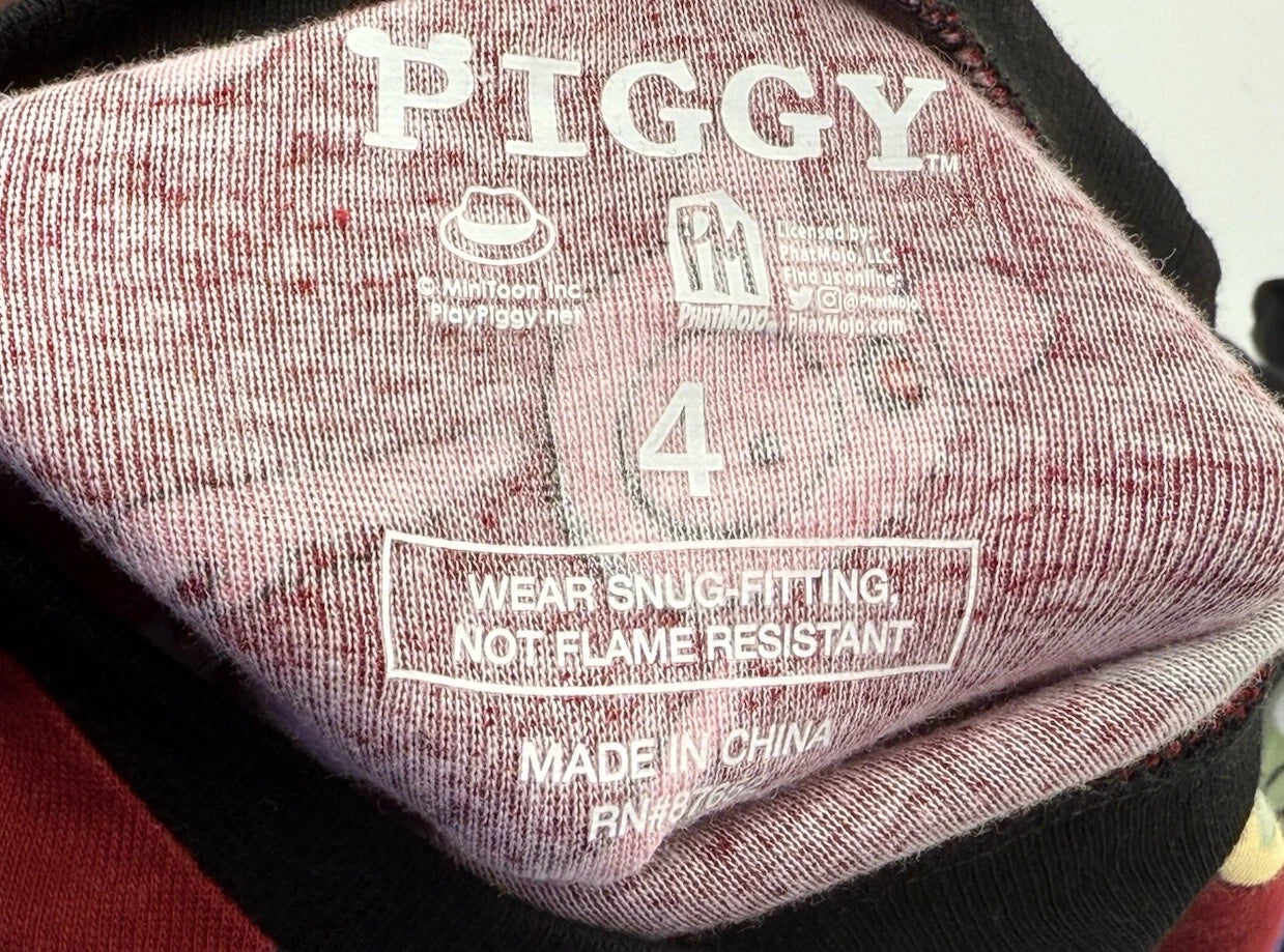 PIGGY —Set Of 2 —Girls NWT Size 4 Pajama Tops.  TOPS ONLY