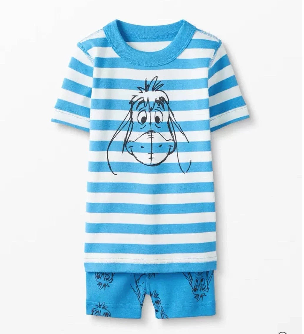 NEW Hanna Andersson Short John pajamas set Disney Winnie the Pooh Eeyore 8 130