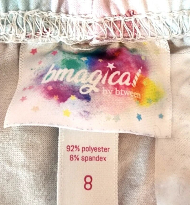 bmagical by btween Girl's 8 Multi Color Pajama Set Glittery Hearts EUC K/110
