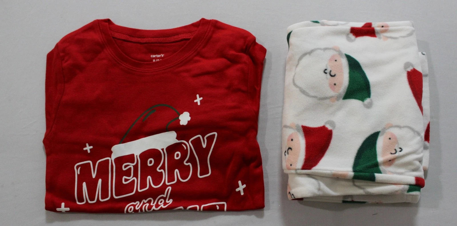 Carter's Boy's 2-Piece Christmas Fleece L/S Pajama Set CG2 Red Size 8 NWT
