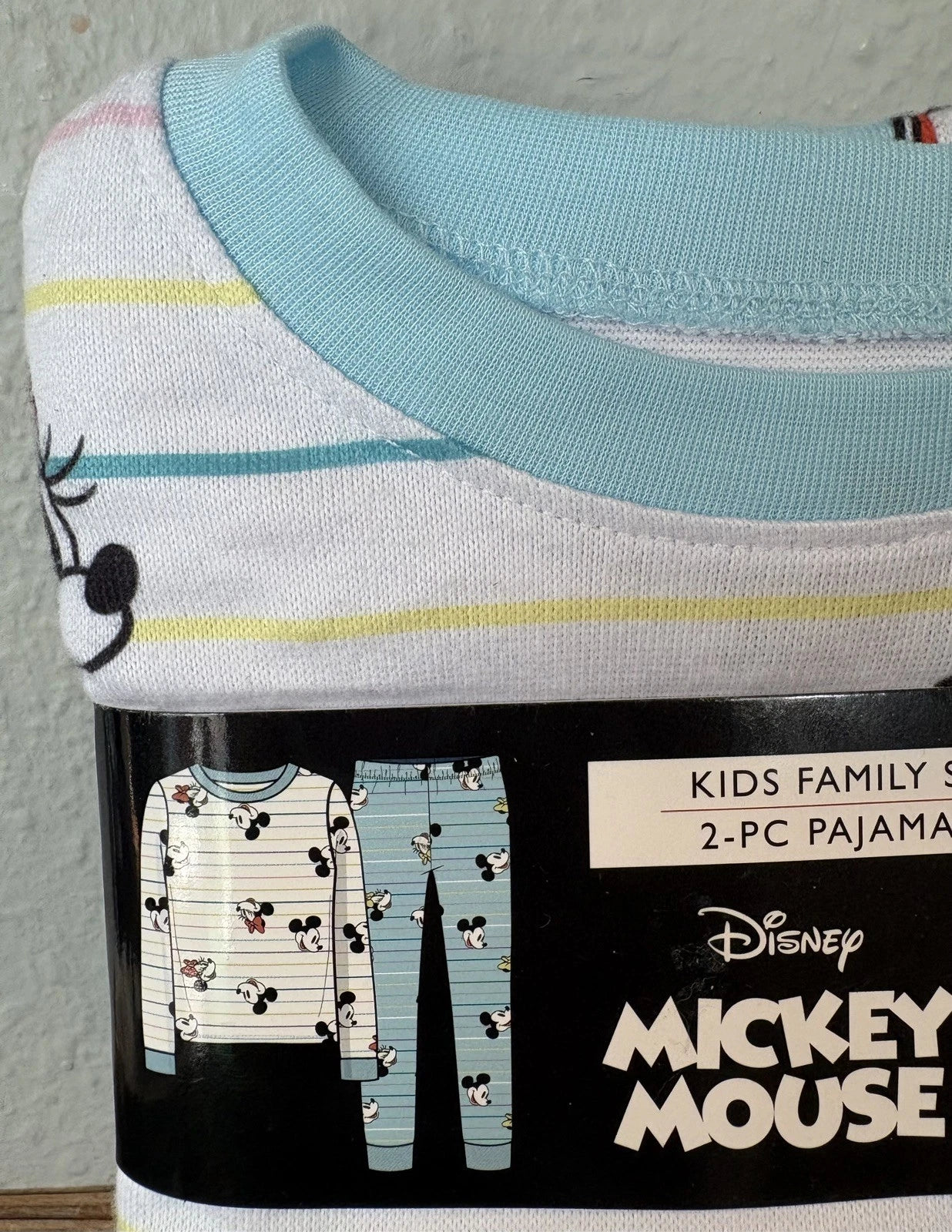 Disney Mickey Mouse 2-Pc Pajama Set, Mickey & Minnie, Unisex, Long-sleeve, BNWT