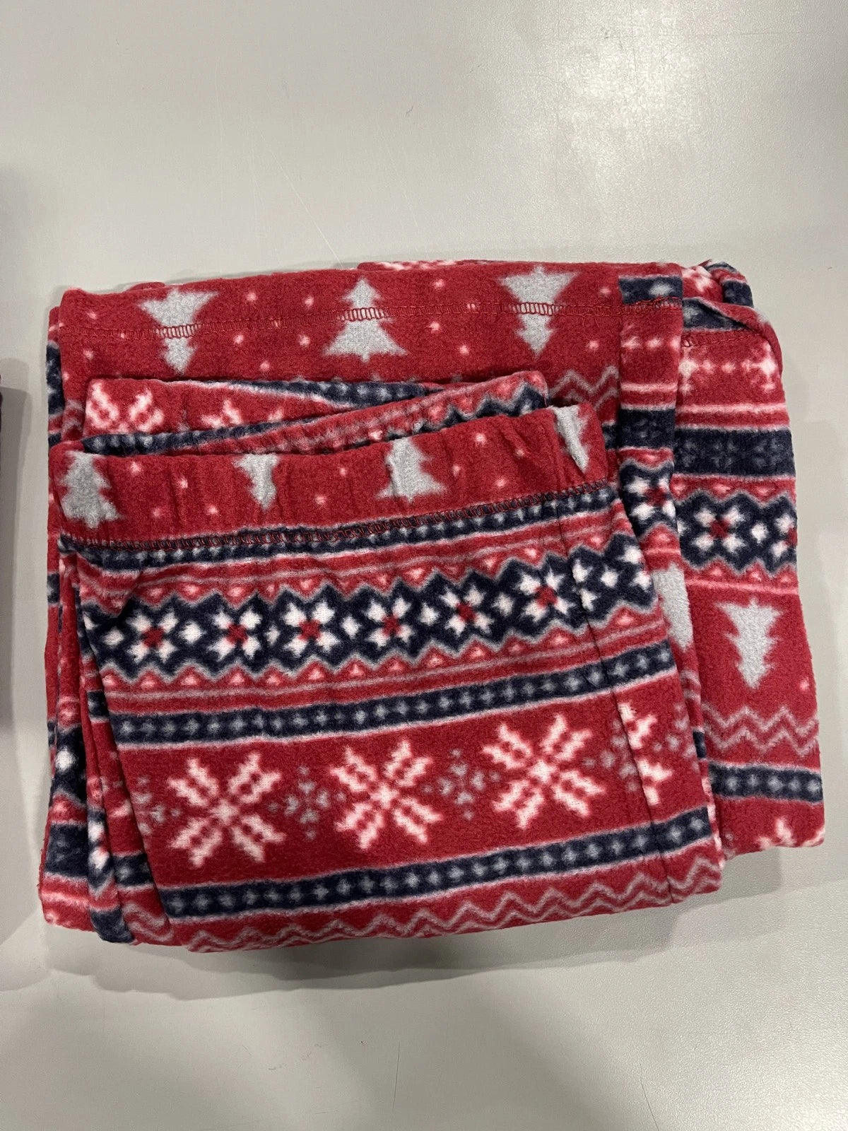 CUDDL DUDS KIDS 2 PIECE PAJAMAS SET - SIZE: YOUTH M(8) - RED