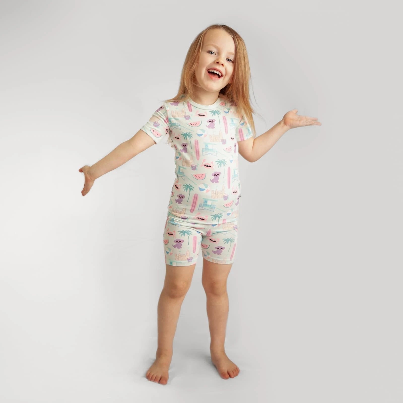 KicKee Baby to Kid Short Sleeve Solid Pajama Set - Comfortable Sleepwear