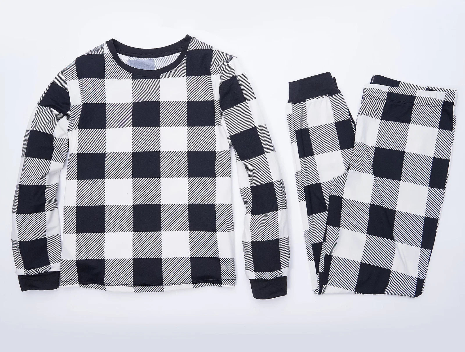 AnyBody Children's Family Pajama Set Black/Gingham XX-Large Size
