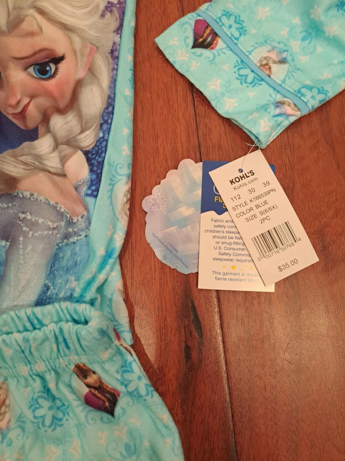 Disney Pajama Set Size 6-6X NWT Frozen