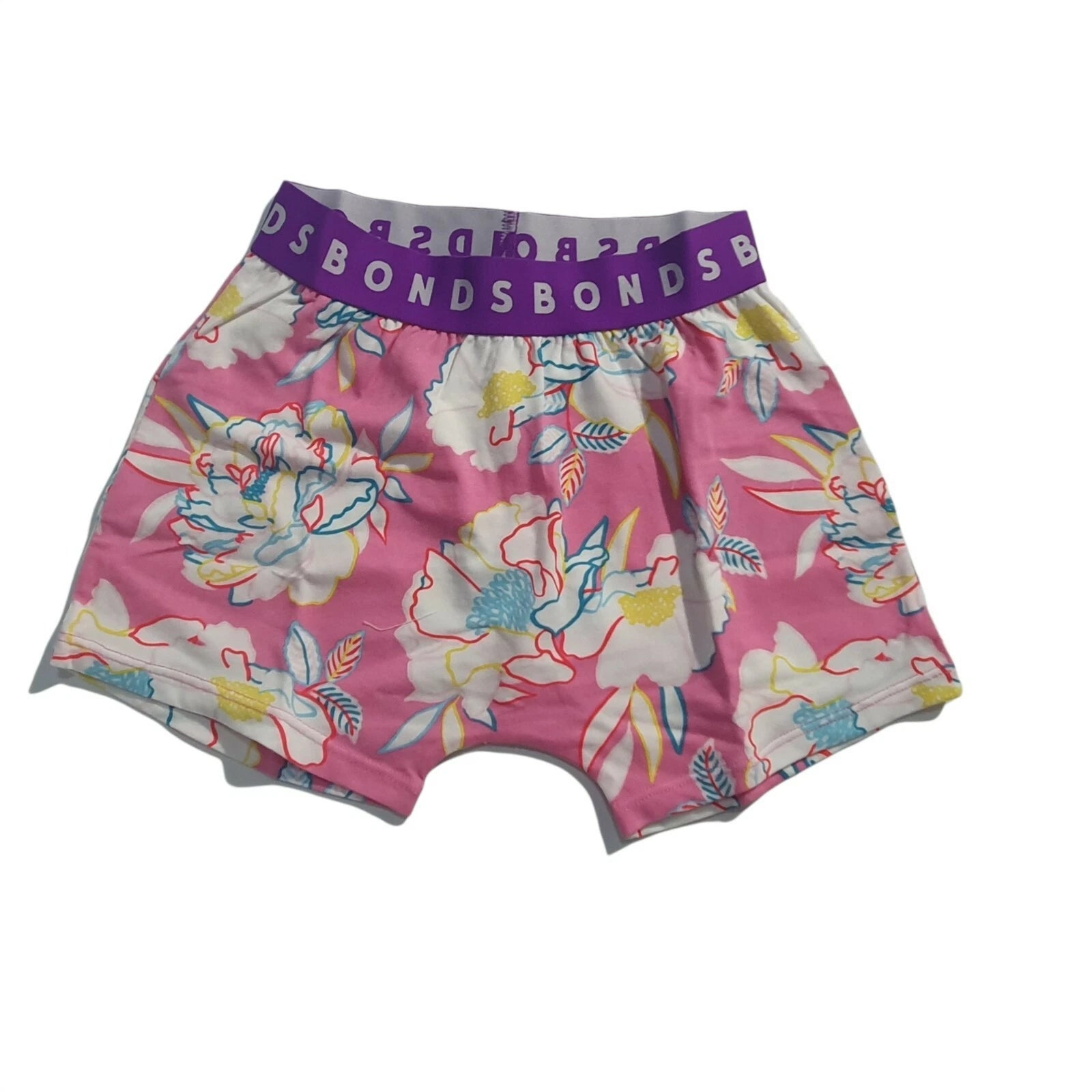 Bonds Kids Size 4 PJ Kids Sleep Short Set Girls Pink with Flowers print