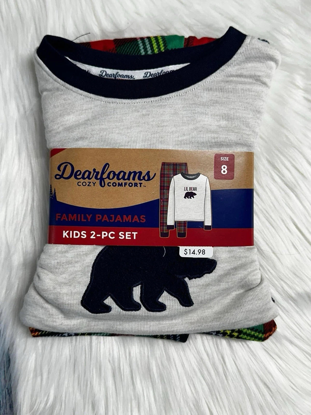 NWT Dearfoams holiday Pajama Set Boys size 8