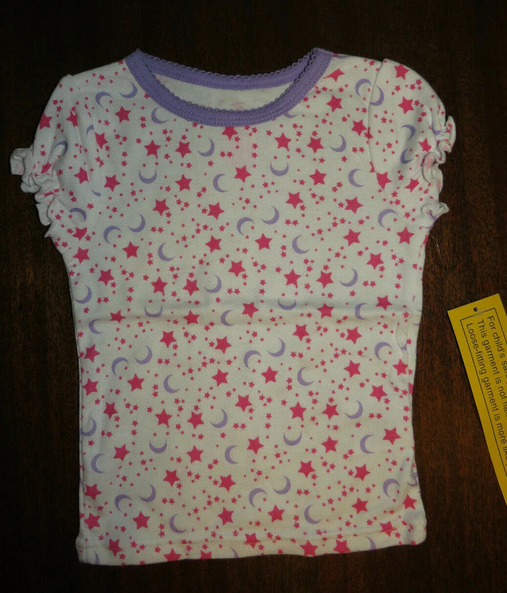 Moon and star print cotton pajama set, 24 month, NWT