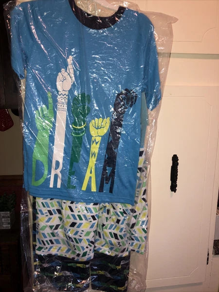 Boys 3pc Pajama Set M Medium 8 / 10 Dream Hand Sign Language Pjs NEW