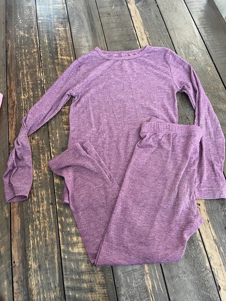 Girls Size 4-5 Pajama Set. Hoodie Zip Up PJs And 32 Heat Set A