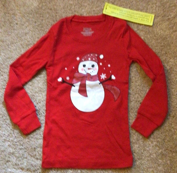 Pajama SET  By Babyroom Snowman Long Sleeve Tee & Pants Sz 5 NWT