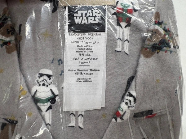 NEW Pottery Barn TEEN Star Wars Organic FLANNEL Christmas Pajama Set~MEDIUM