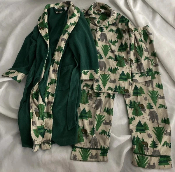 Outdoor Kids Pajama Set W Matching Robe Size 4T
