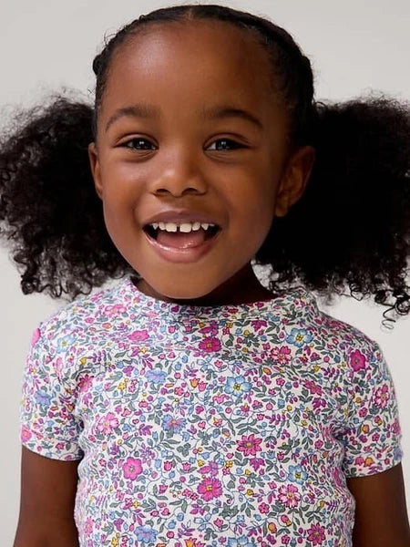 NEW $30 GAP Toddler 100% Organic Cotton Floral Print Pajamas PJ Set Size 4T