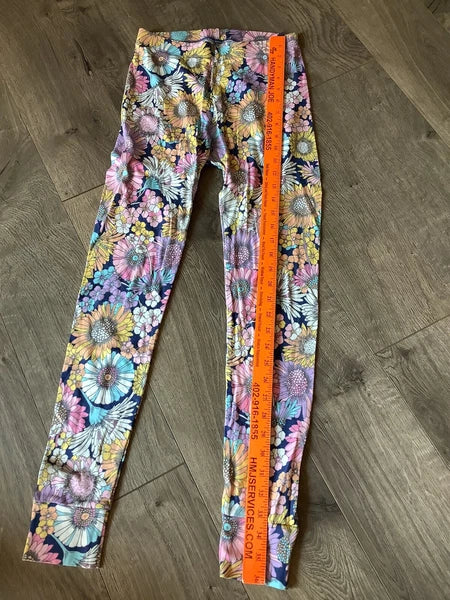 Gap Disney Pajama Set Youth Girl Size XL X-Large 14 16 Purple Pink Flowers Soft