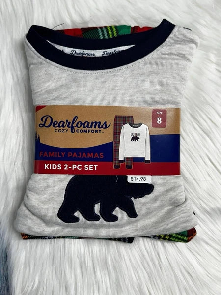 NWT Dearfoams holiday Pajama Set Boys size 8