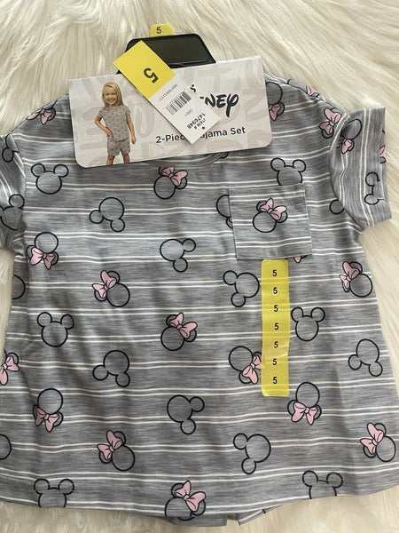 Disney Minnie Kids  Girls Pajama Set 2 pieces Size 5 New