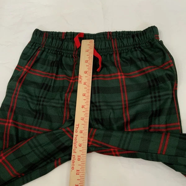 Hearth & Hand Kids' Tartan Plaid 2pc Pajama Set Green Red Size 10 New With Tags