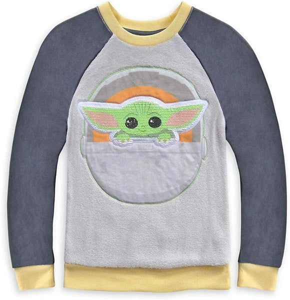 Disney The Child Fleece Baby Yoda Mandalorian Pajama Set Pj’s Star Wars sz 4