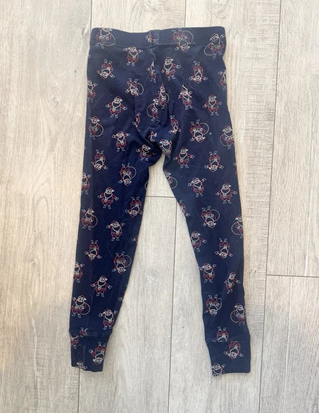 Gap Kids Sz 10 Kids Santa Claus Pajamas PJs Christmas Holidays Blue 2 Pieces