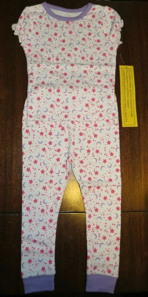 Moon and star print cotton pajama set, 24 month, NWT