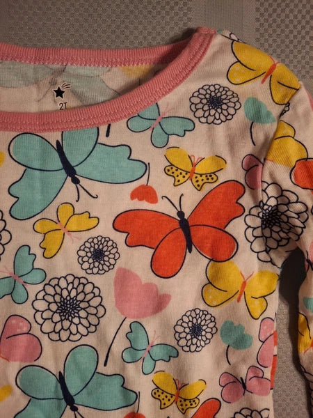 New 4 piece pajama pant and top set 2T