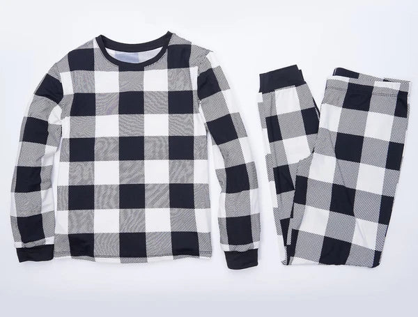 AnyBody Children's Family Pajama Set Black/Gingham XX-Large Size