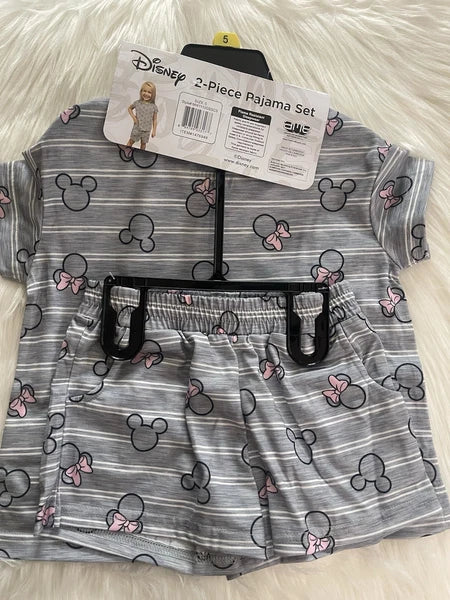 Disney Minnie Kids  Girls Pajama Set 2 pieces Size 5 New