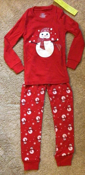 Pajama SET  By Babyroom Snowman Long Sleeve Tee & Pants Sz 5 NWT