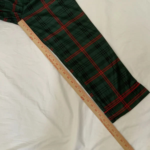 Hearth & Hand Kids' Tartan Plaid 2pc Pajama Set Green Red Size 10 New With Tags