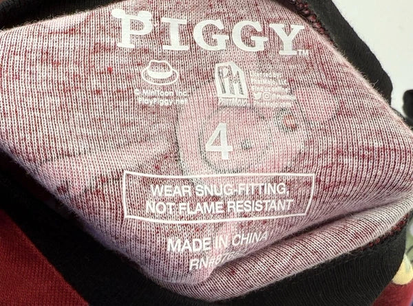 PIGGY —Set Of 2 —Girls NWT Size 4 Pajama Tops.  TOPS ONLY