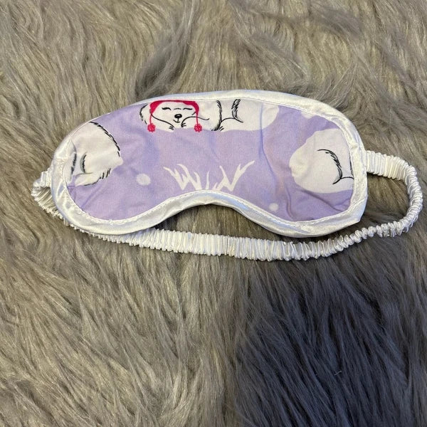 Holiday Time Three Piece Pajama Set Girls Size Large 10-12 Purple Polar Bear Pjs