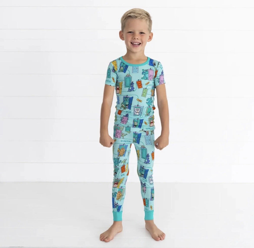 Little Sleepies 🚪 Disney Pixar Monsters Inc. Scream Team Pajama PJ Set 9/10