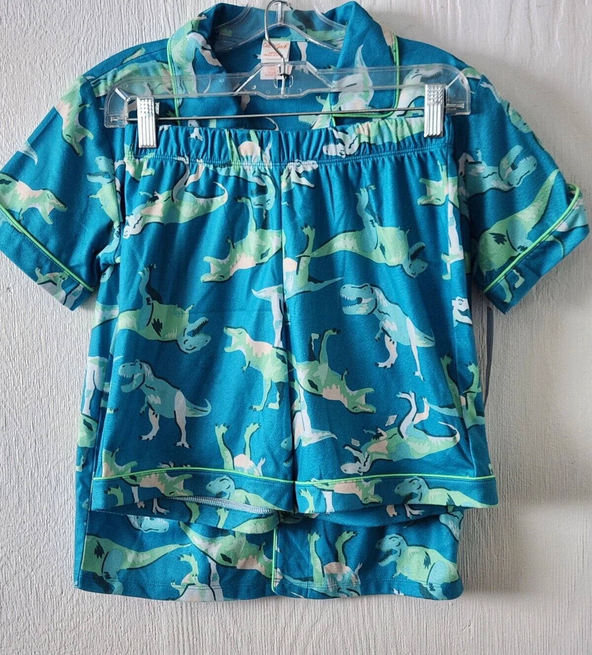 Cat & Jack Girls Flannel Dinosaurs Pajama Set Flame Resistant Unisex (C7)