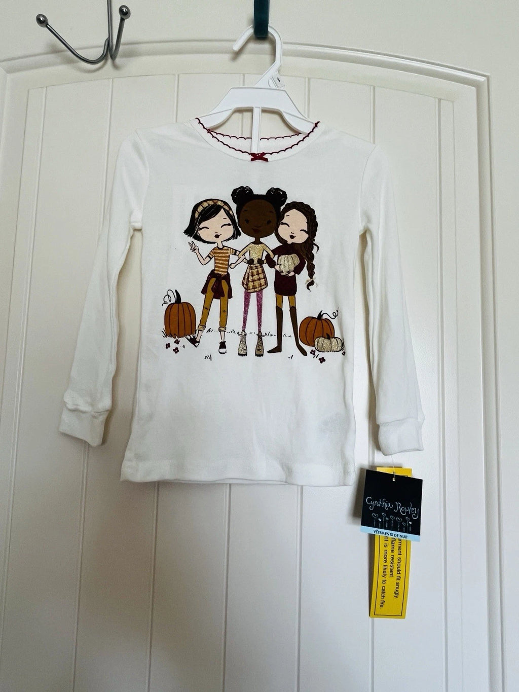 Cynthia Rowley Size 3T Toddler Girls Cotton Pajama Set Fall Friends Pumpkin  NWT