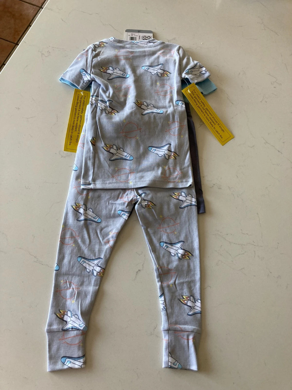 Kirkland Signature Boy's 4-Piece Pajama Set, Size: 3T, Made with Organic Cotton